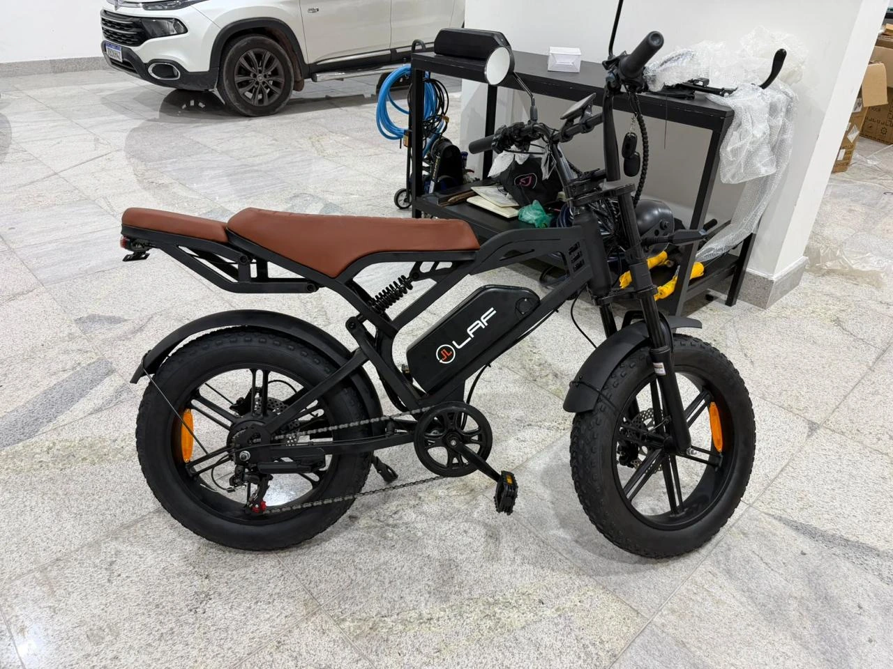 Bicicleta Elétrica LAF L20 1000W (BANCO MARROM)