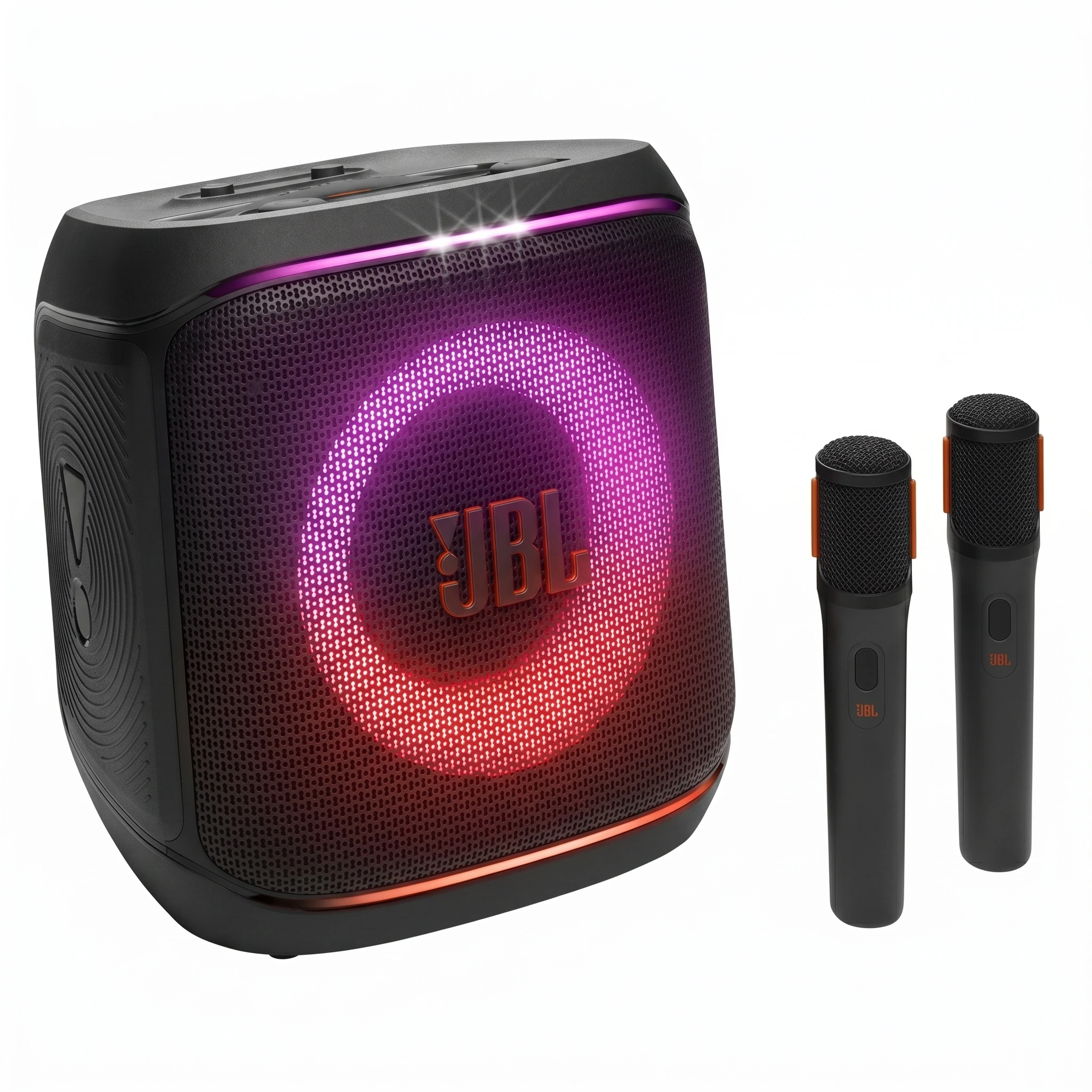 Caixa de som JBL PartyBox Encore 2 com 2 Microfones Preto