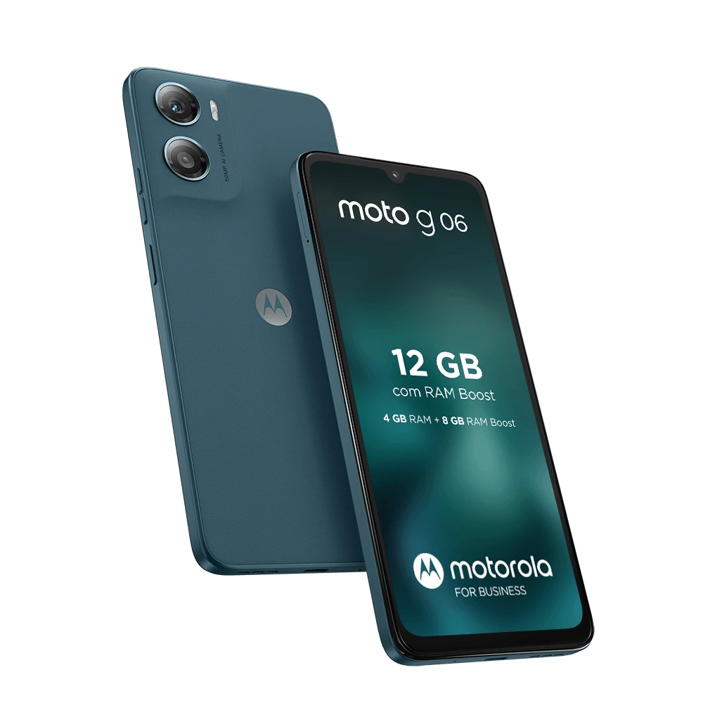 Smartphone MOTOROLA G06 4G 4GB RAM + 128GB (LARANJA E AZUL)